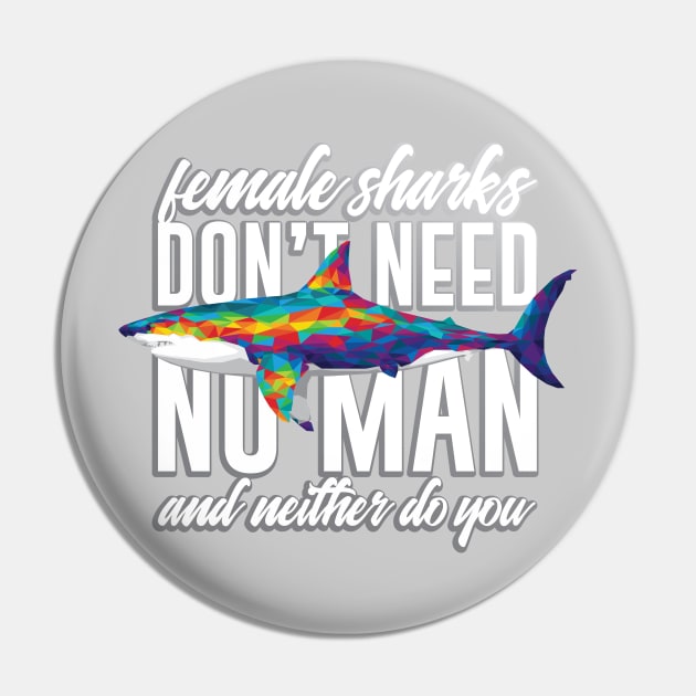 Female Sharks Pin by polliadesign