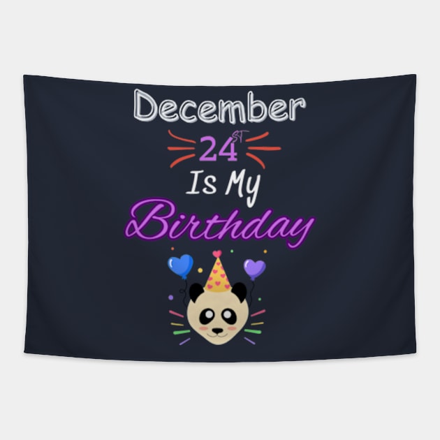 december 24 st is my birthday Tapestry by Oasis Designs