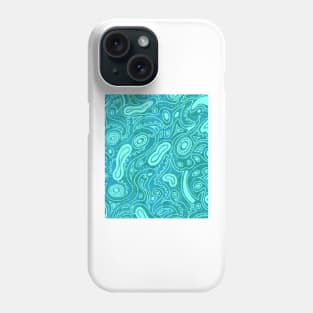 Tangled Pattern 25 in Turquoise Phone Case