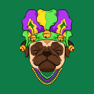 pug mardigras puppy funny new orleans T-Shirt