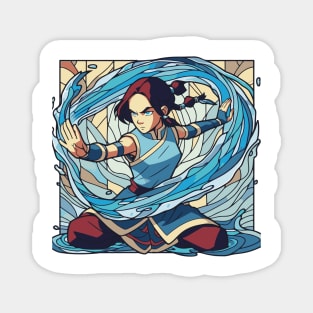 katara water tribe in battle position Magnet