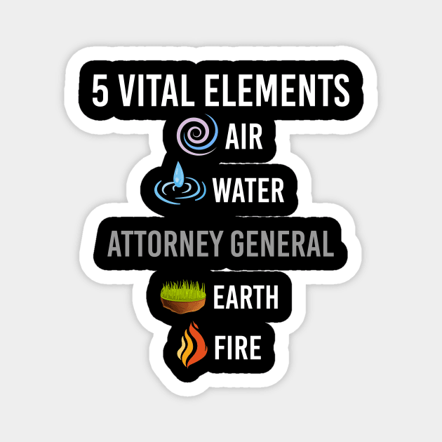 5 Elements Attorney General Magnet by blakelan128