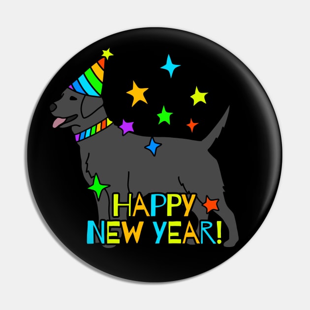 Happy New Year Pin by Kelly Louise Art