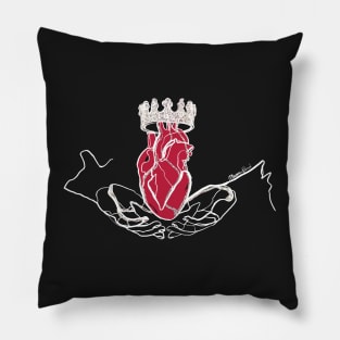 Single Line - Claddagh (White) Pillow