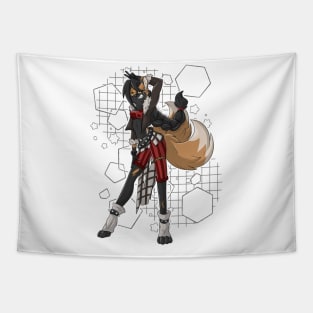 Roxy the sassy Kitsune Fox Girl Tapestry