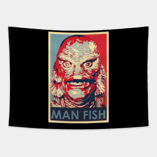 Man Fish Tapestry