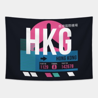 Hong Kong (HKG) Airport Code Baggage Tag Tapestry