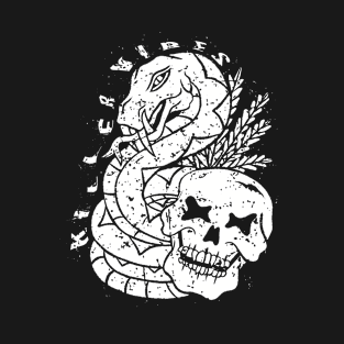 Killer Vibes Skull Design T-Shirt