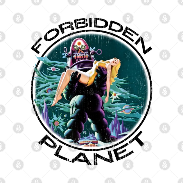 Forbidden Planet Robot Alien Babe Tee by Joaddo