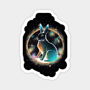 Year of the rabbit chinese zodiac sign in space Magnet