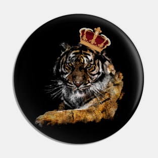 King Tiger Watercolor Pin