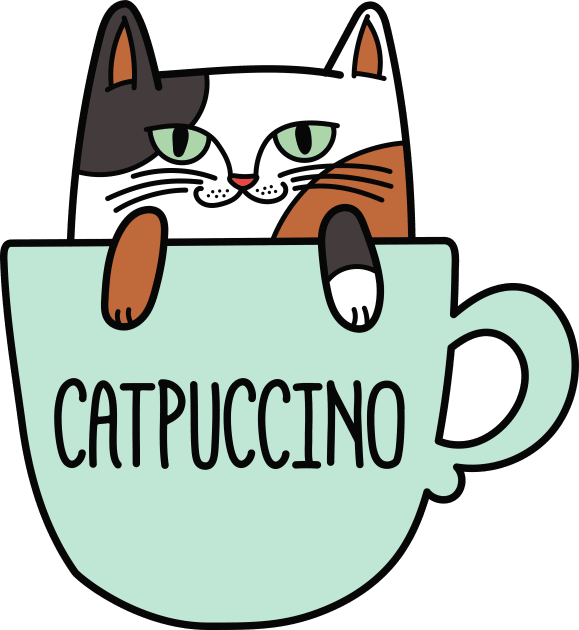 Catpuccino in Calico Kids T-Shirt by pinkowlet