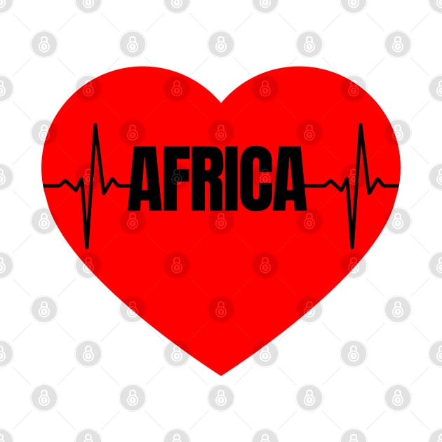 Africa Heartbeat, Heart by UrbanLifeApparel