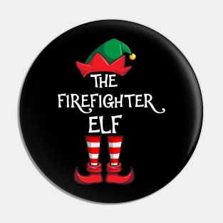 Firefighter Elf Matching Family Christmas Fireman Pin