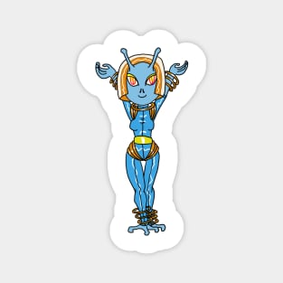 Alien Woman with Ray Gun CHIBI SD MONSTER GIRLS Series I Magnet