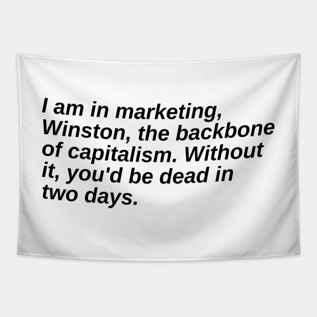 marketing according to schmidt Tapestry by Toad House Pixels