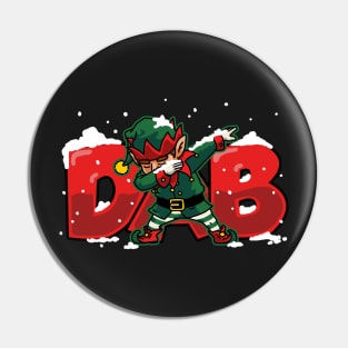 DAB Elf Dabbing Elf Shirt Kids Santa Helper Christmas Gifts Pin