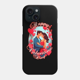 Happy Valentines day couple Phone Case