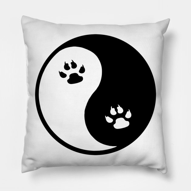 yin and yang symbol Pillow by warsitowarso