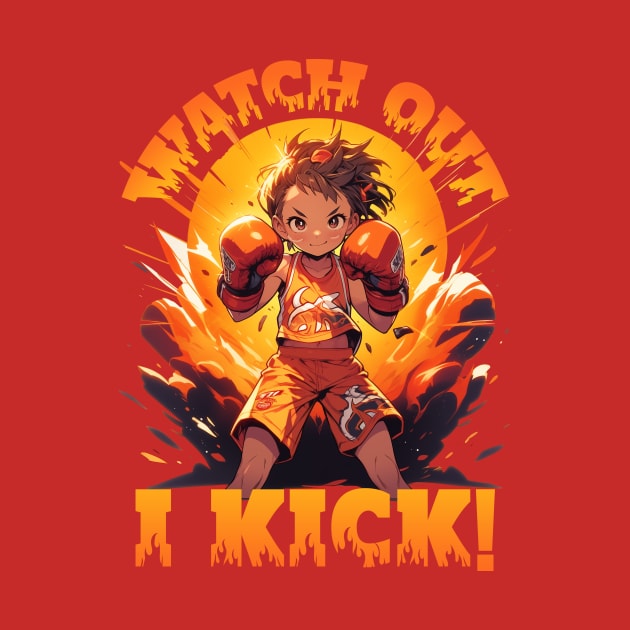 Watch Out - I Kick!  Muay Thai Kickboxing Thai Boxing Girl by emmjott