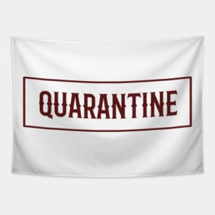 Quarantine red print Tapestry