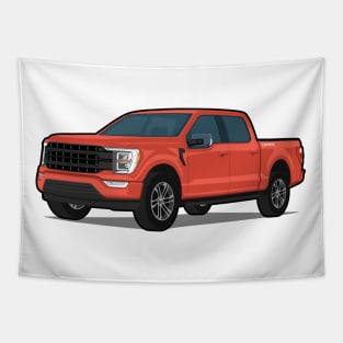 Car truck off road f-150 orange Tapestry