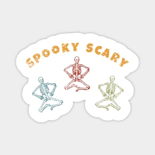 Spooky Scary Halloween Skeletons Vintage Beachy Color Gifts Magnet