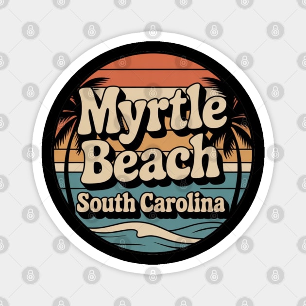 Myrtle beach south Carolina Magnet by Pixel Threads 