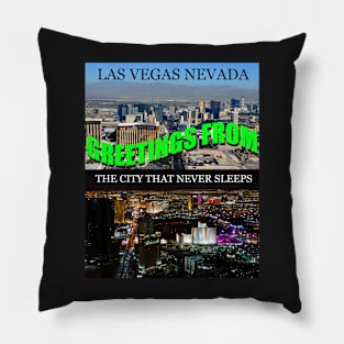 Las Vegas greeting card A Pillow