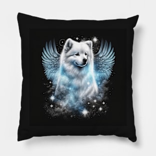 Samoyed With Wings Pillow