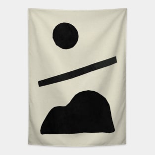 Balance Black Shapes Tapestry