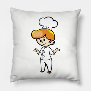 chef cartoon character  drawing design Pillow