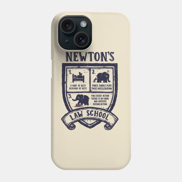 Newton's Law School Phone Case by kg07_shirts