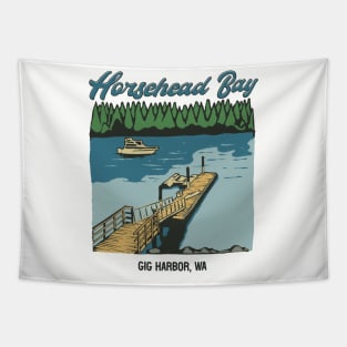 Vintage Horsehead Bay Gig Harbor Tapestry