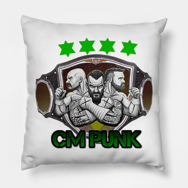 cm punk the winner Pillow by valentinewords