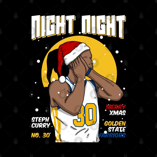 Steph Curry Christmas Night by Luna Illustration