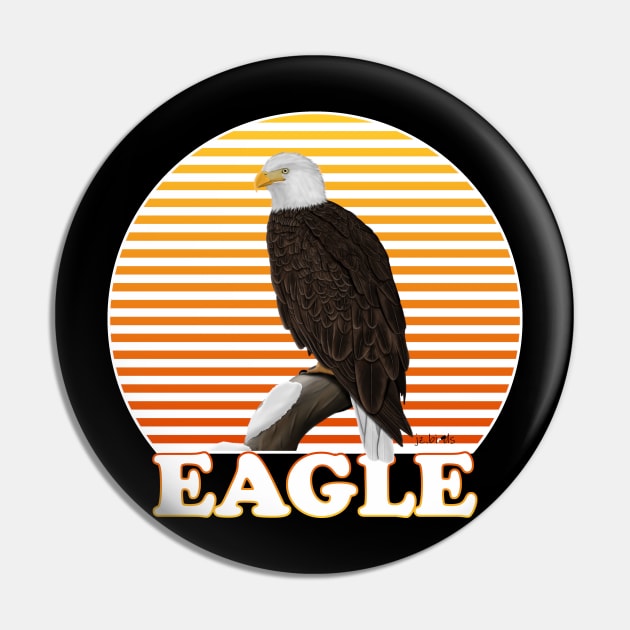 Bald Eagle Bird Watching Birding Ornithologist Gift Pin by jzbirds