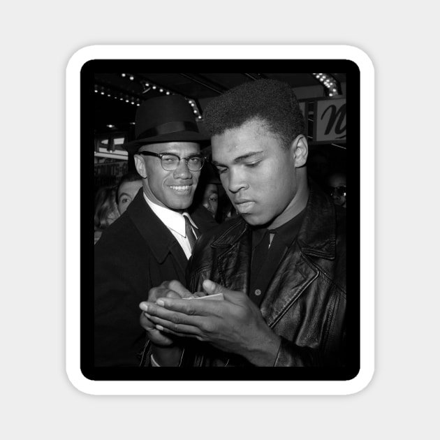 malcolm x muhammad ali Magnet by DulurPancing Arts