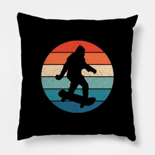 Bigfoot Skateboard Vintage Sasquatch Pillow