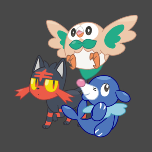 Pokemon Sun and Moon Starters Pokemon TShirt TeePublic