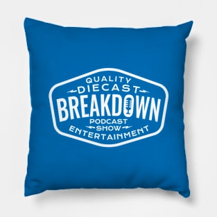 Diecast Breakdown - Quality Entertainment Patch (White on Blue) Pillow