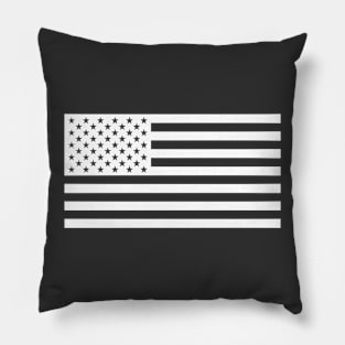 US Flag - White Pillow