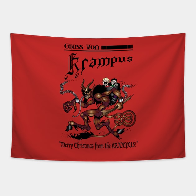 Merry Krampus! Tapestry by celtichammerclub