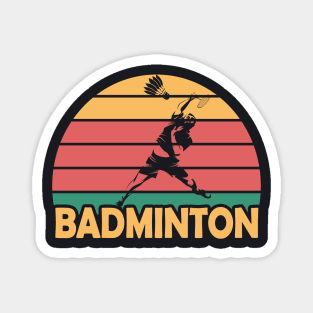 Retro Badminton Shirts Shuttlecock Player Gift Magnet