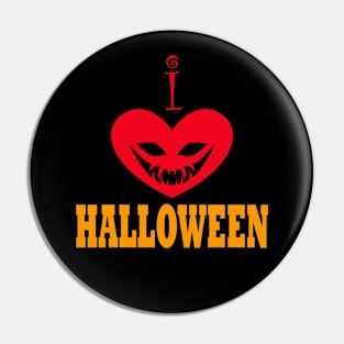 I Heart Halloween Pin