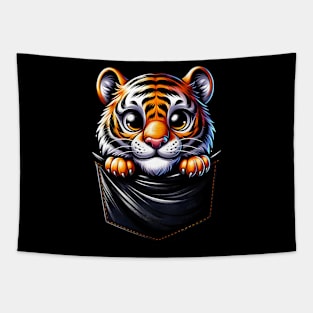 tiger pocket Tapestry