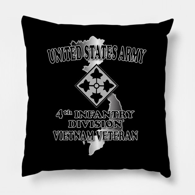 4th Infantry Division- Vietnam Veteran Pillow by Relaxed Lifestyle Products