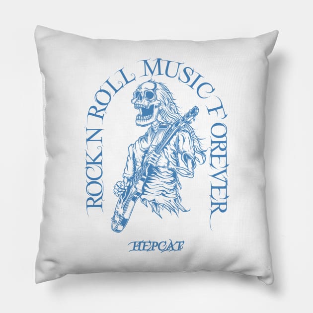 Hepcat /// Skeleton Guitar Player Pillow by Stroke Line