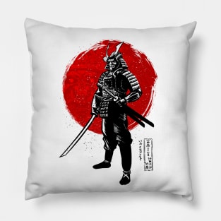 Samurai with two katanas Pillow