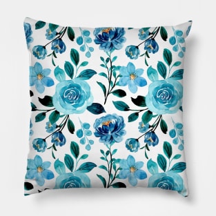 Botanic Floral Watercolor Flower Pattern Pillow